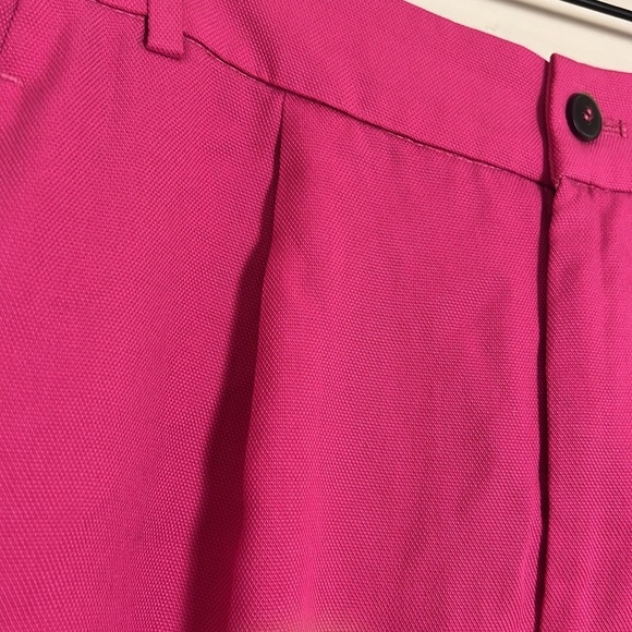 Zara Barbie Pink Lyocell Cropped Cuffed‎ Dressy Pants Size XS Coastal Grandma - Picture 4 of 13